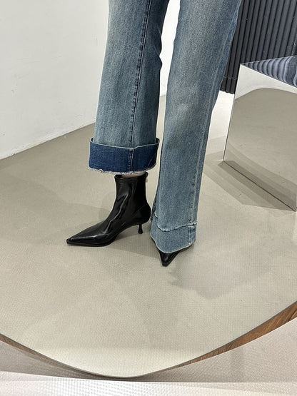 Pointy Stiletto Heel Short Boots