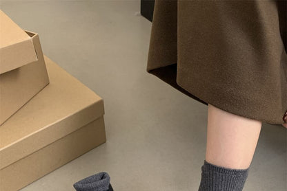 Square-Toe Mary Jane Flats