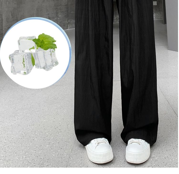 High Rise Plain Straight Leg Pants