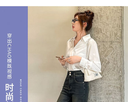 High Rise Washed Flared Jeans