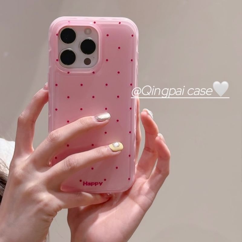 Polka Dot Phone Case - iPhone 15 Pro Max / 15 Pro / 15 Plus / 15 / 14 Pro Max / 14 Pro / 14 Plus / 14 / 13 Pro Max / 13 Pro / 13 / 13 mini / 12 Pro Max / 12 Pro / 12 / 12 mini / 11 Pro Max / 11 Pro / 11