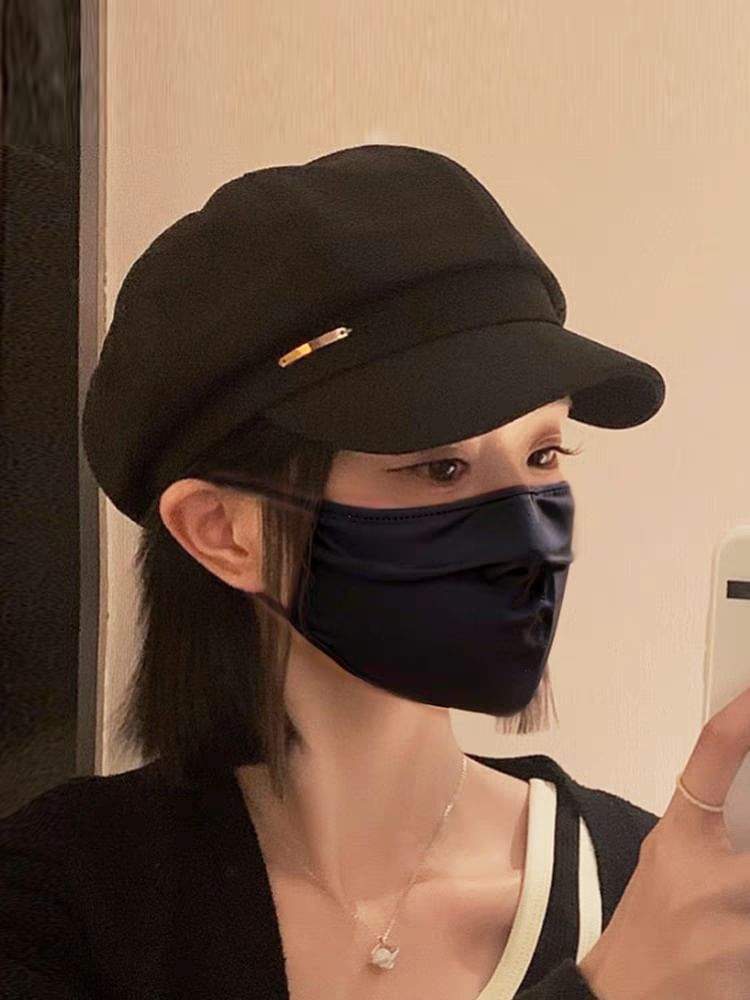 Plain Wool Newsboy Cap