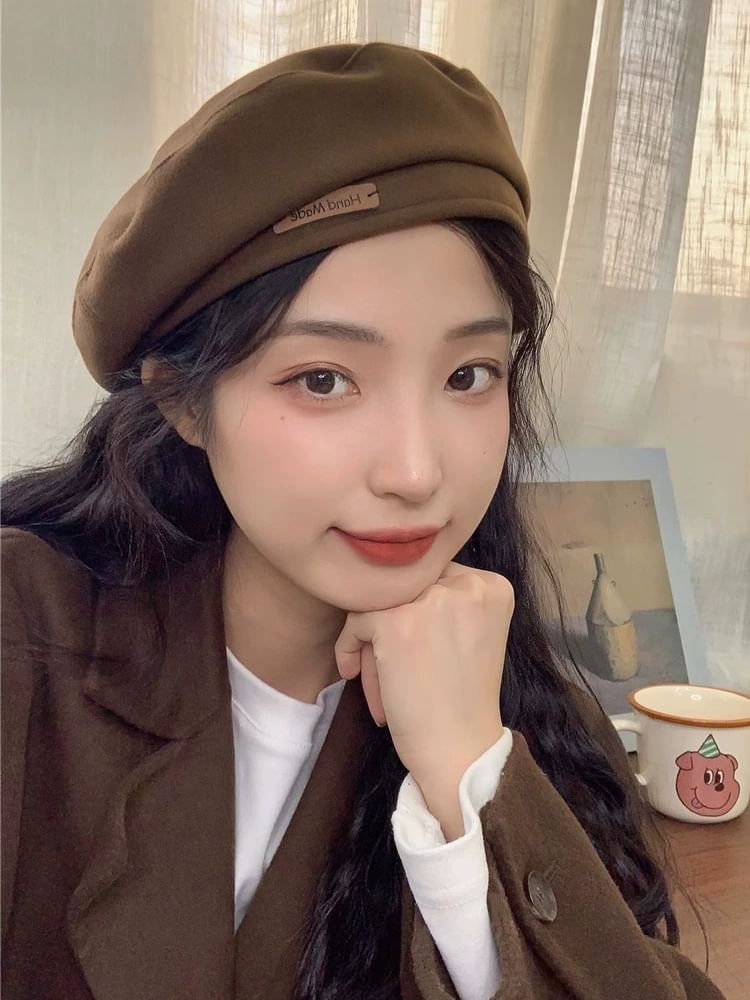 Plain Wool Blend Beret