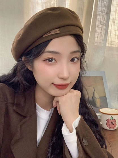 Plain Wool Blend Beret