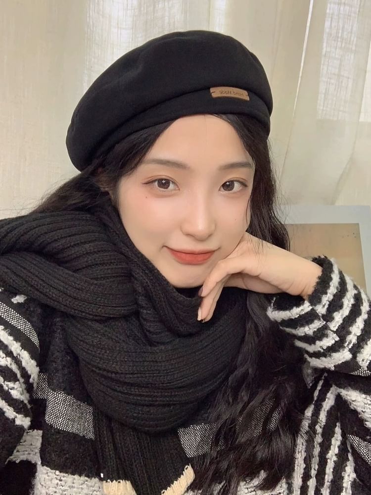 Plain Wool Blend Beret