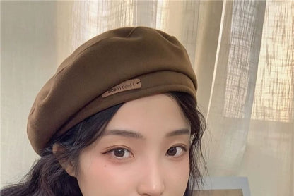 Plain Wool Blend Beret