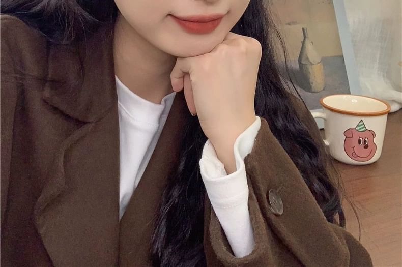 Plain Wool Blend Beret