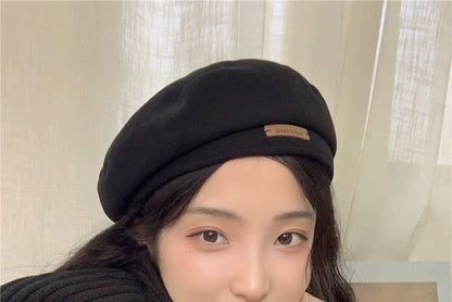 Plain Wool Blend Beret