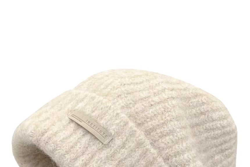 Plain Fuzzy Knit Beanie
