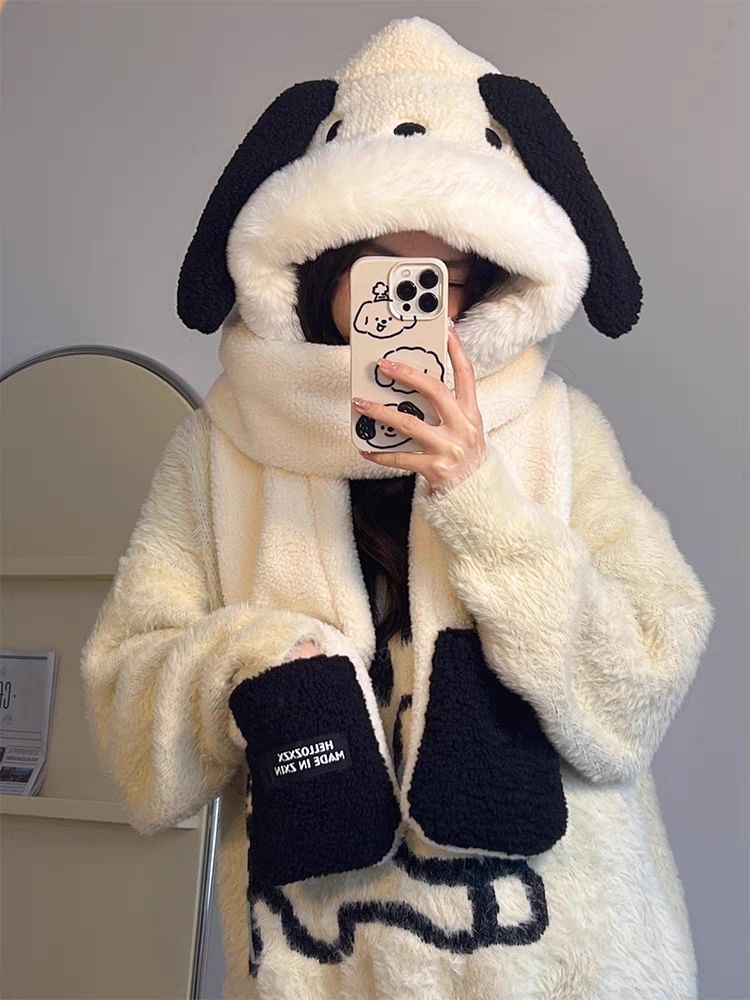 Dog Ear Hooded Scarf