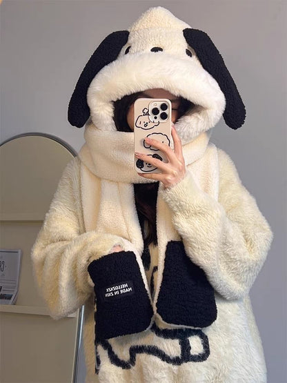 Dog Ear Hooded Scarf