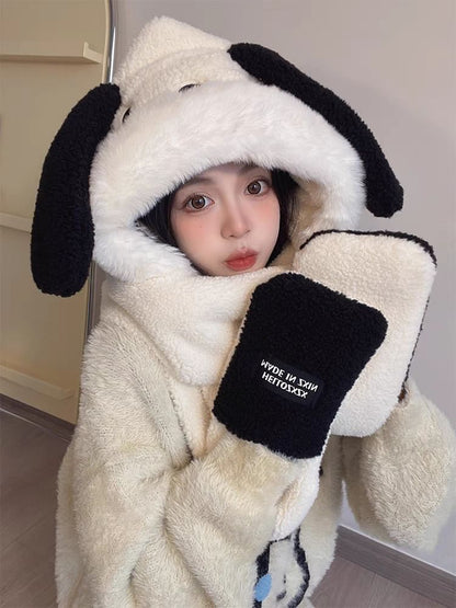 Dog Ear Hooded Scarf