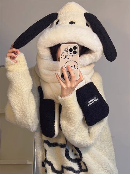 Dog Ear Hooded Scarf