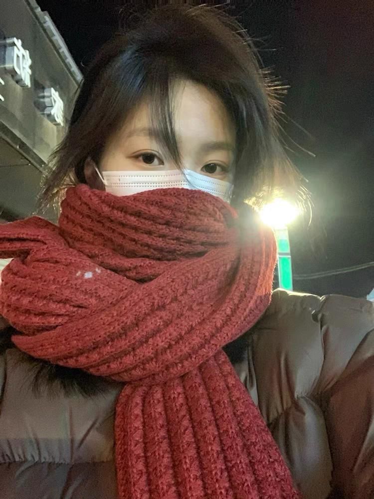 Plain Cable Knit Scarf