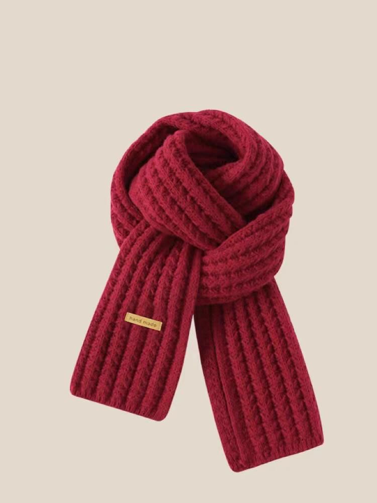 Plain Cable Knit Scarf