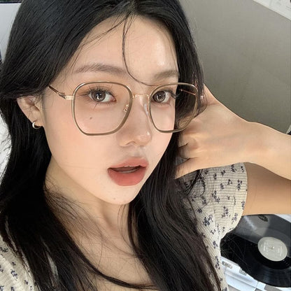 Square Metal Frame Glasses