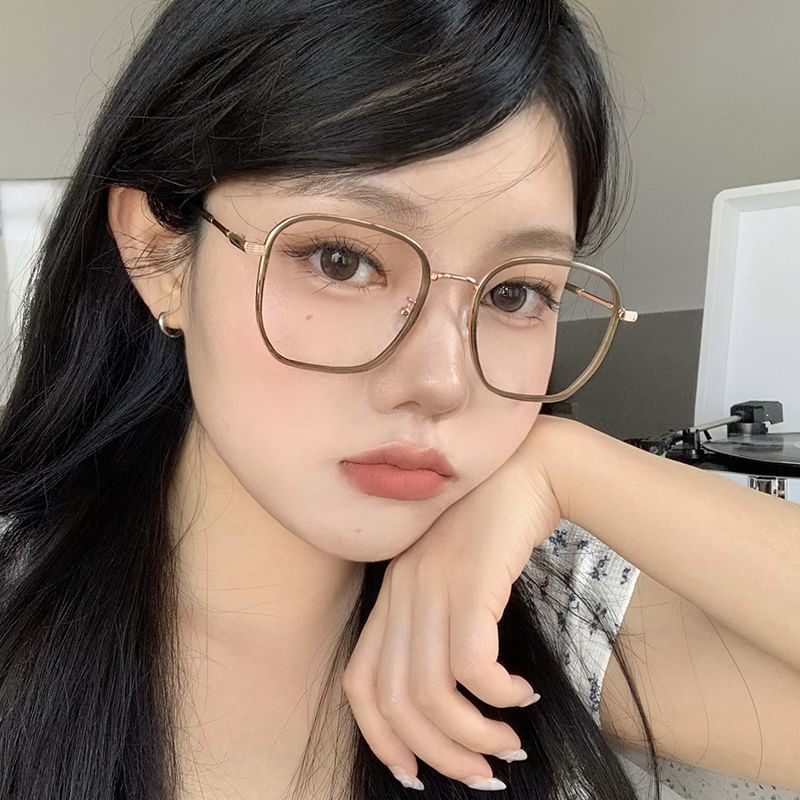 Square Metal Frame Glasses