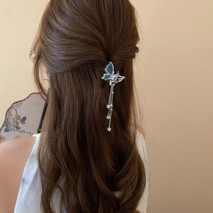 Butterfly Beaded Hair Clip / Set
