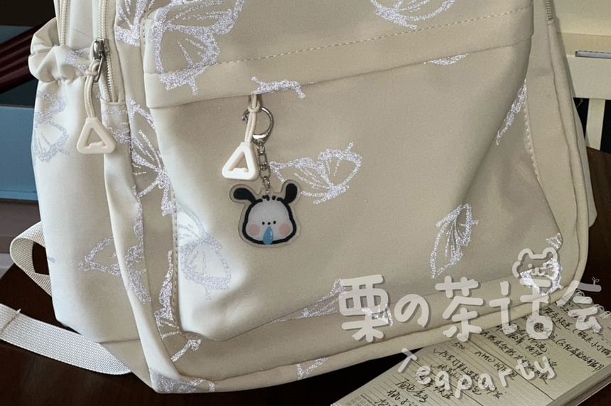 Butterfly Print Laptop Backpack / Bag Charm / Set