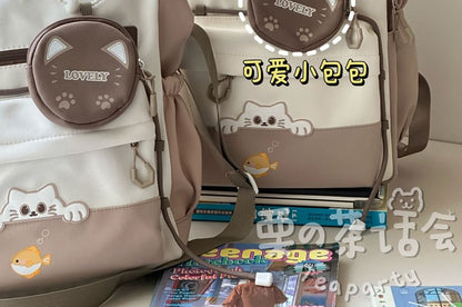 Cat Applique Crossbody Bag / Pouch / Bag Charm / Set