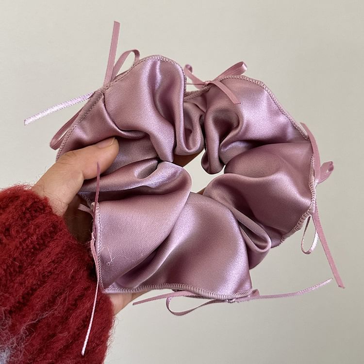 Plain Bow Accent Scrunchie