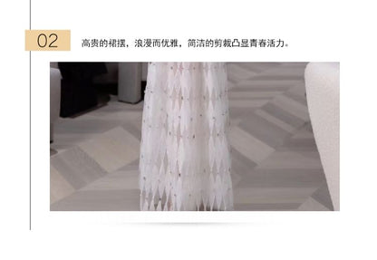 Spaghetti Strap Rhinestone Argyle Pattern A-Line Evening Gown