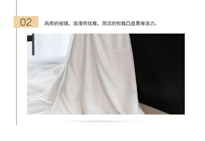 Satin Wedding Strapless Bow Gown A-Line Back