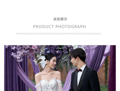 Gown Off-Shoulder Long-Sleeve Lace Wedding A-Line