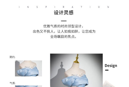 Gown A-Line Floral Print Off-Shoulder Evening