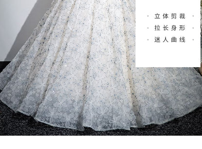 Off-Shoulder Floral Print A-Line Evening Gown