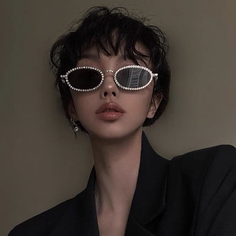 Rhinestone Cat Eye Sunglasses