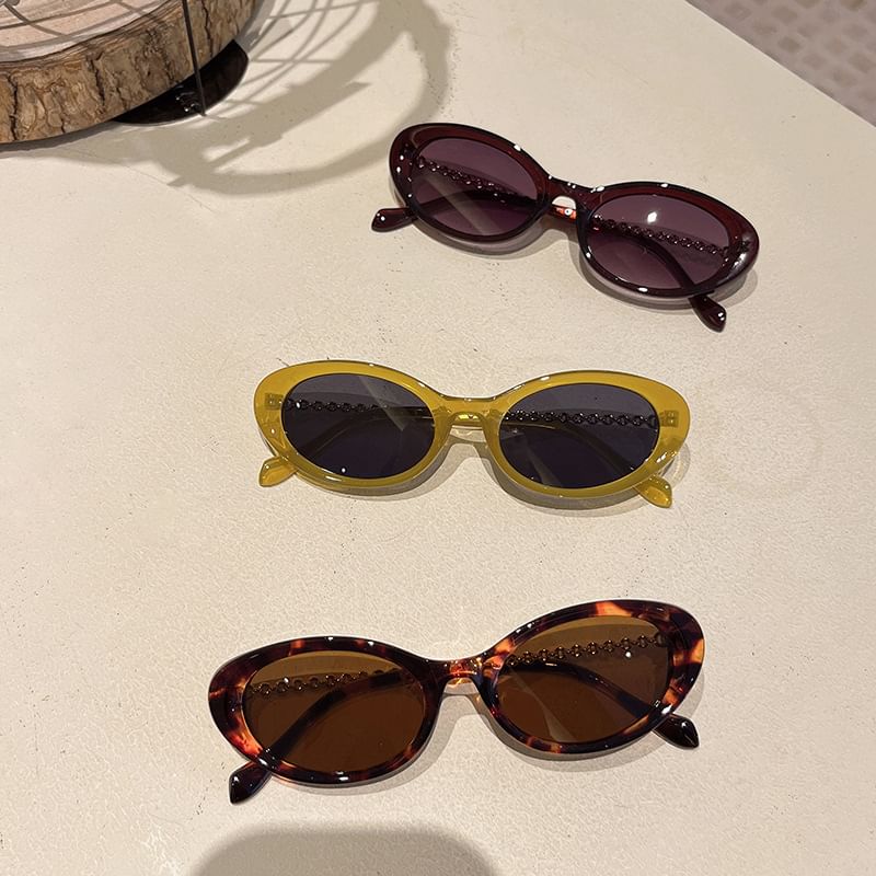 Oval Plastic Sunglasses