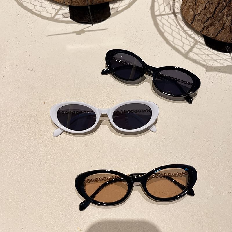 Oval Plastic Sunglasses