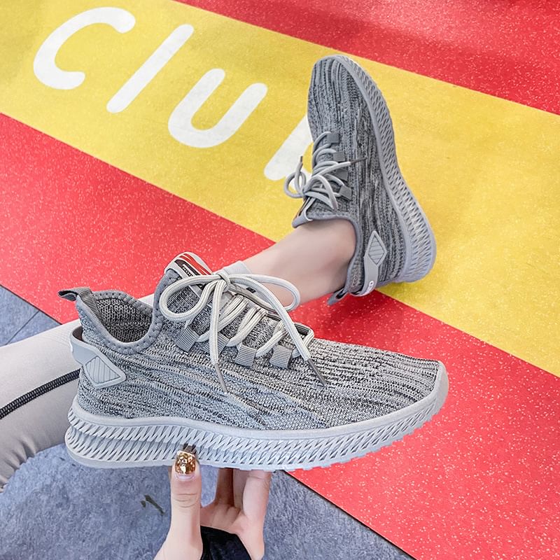 Knit Platform Sneakers