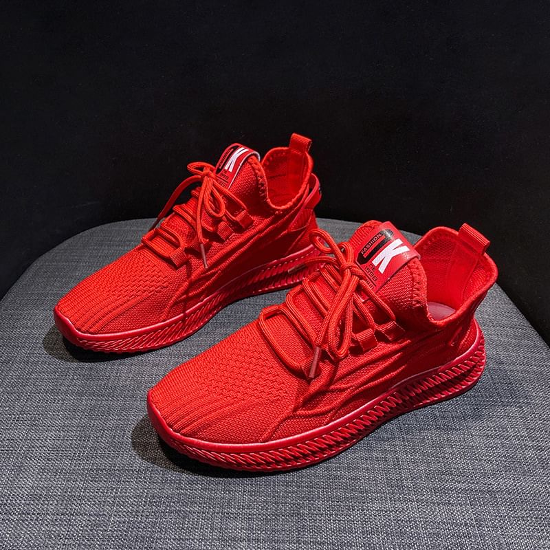 Knit Platform Sneakers