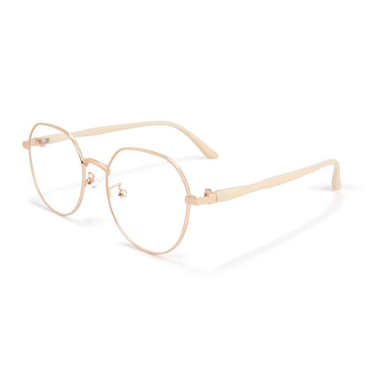 Round Metal Frame Blue Light Blocking Eyeglasses