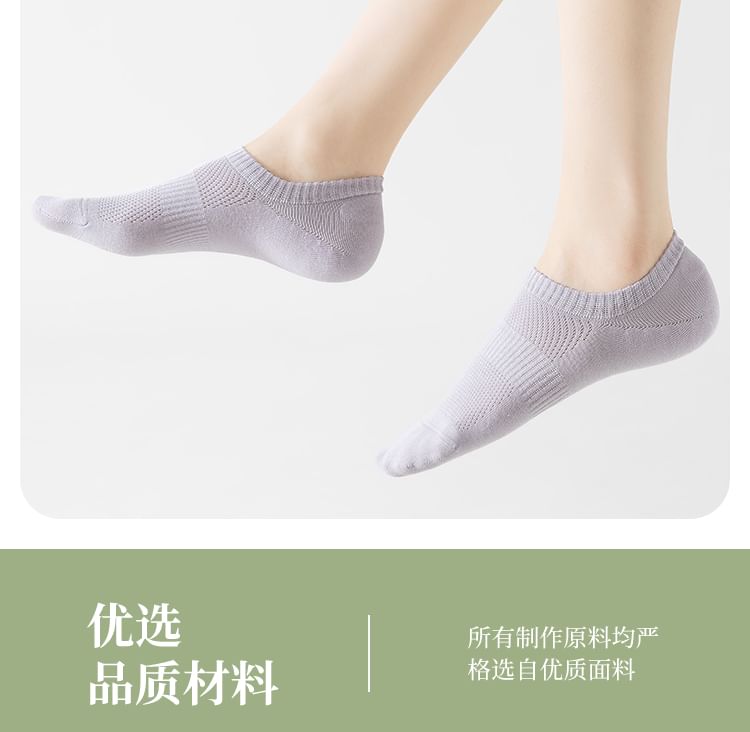 Plain No Show Socks Set