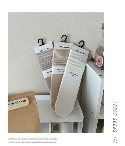 Set of 3 Pairs: Plain Socks