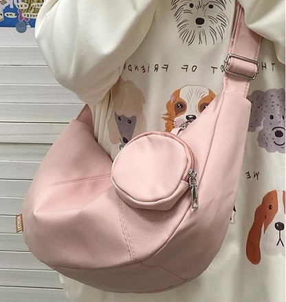 Coin Purse Pouch Crossbody Plain With Zipper