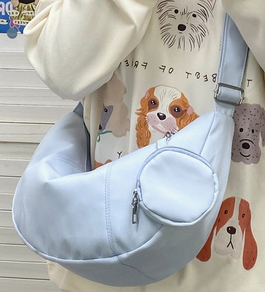 Coin Purse Pouch Crossbody Plain With Zipper