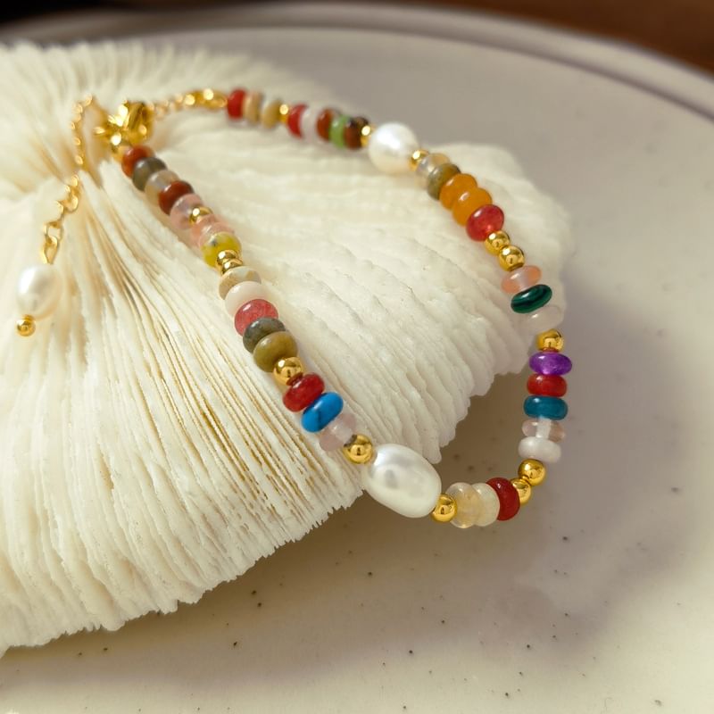 Natural Pearl Beaded Necklace / Bracelet