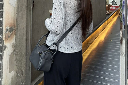 Simple Round Neck Knit Cardigan