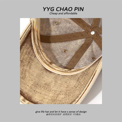 Dye Distressed Baseball Cap Tie