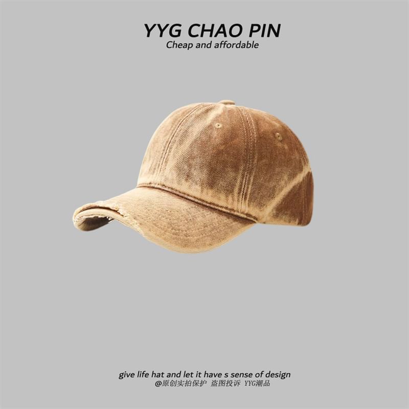 Dye Distressed Baseball Cap Tie