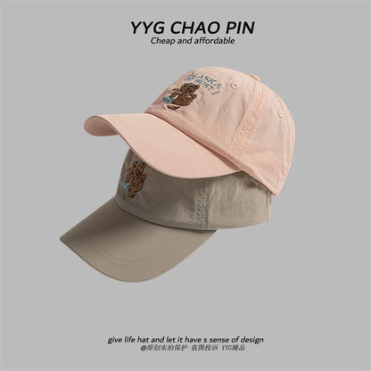 Baseball Embroidered Bear Cap