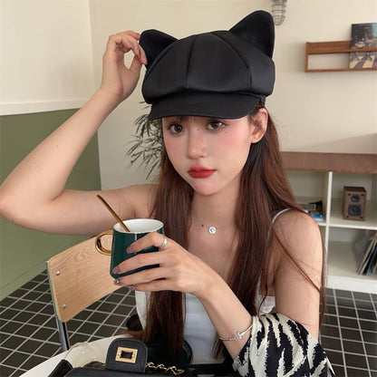 Newsboy Cat Cap Ear