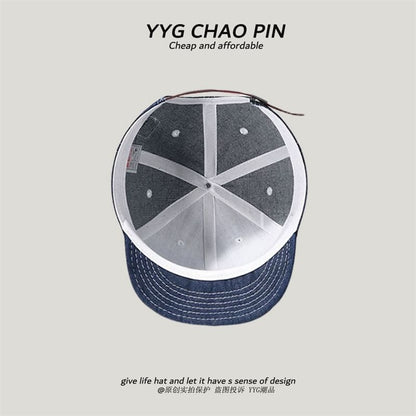 Denim Baseball Applique Cap