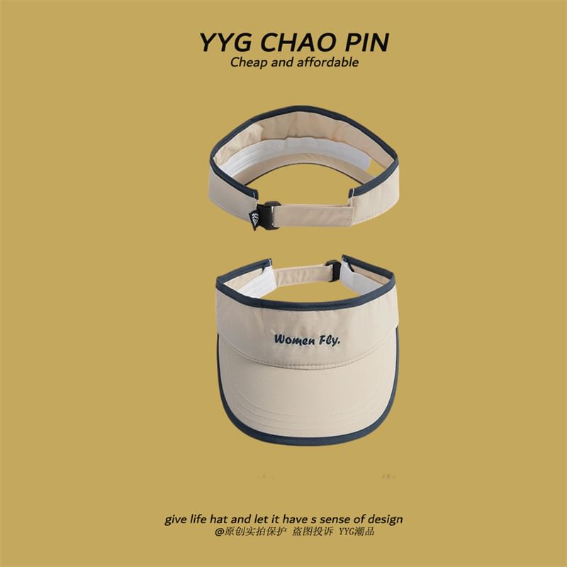 Embroidered Sun Visor Letter