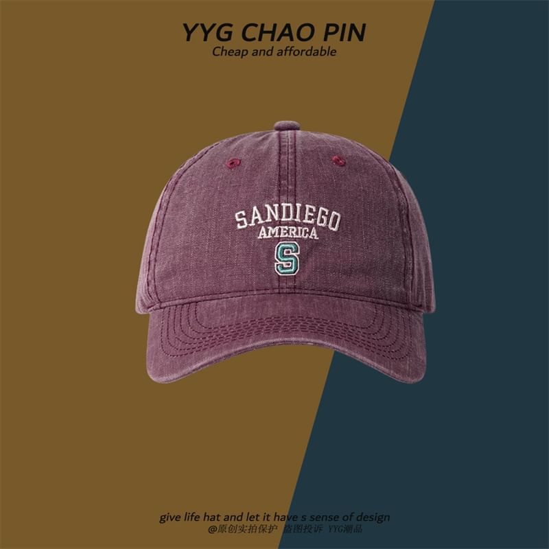 Baseball Cap Letter Embroidered