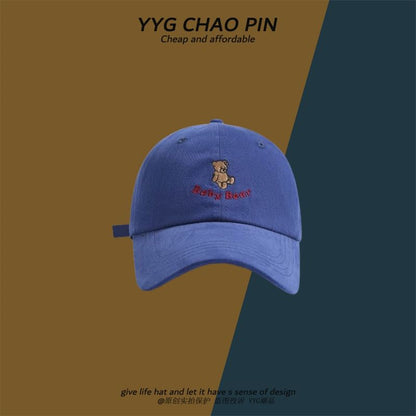 Bear Embroidered Baseball Cap